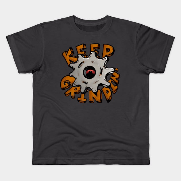 Keep Grindin' Fixed Gear Kids T-Shirt by glenmags